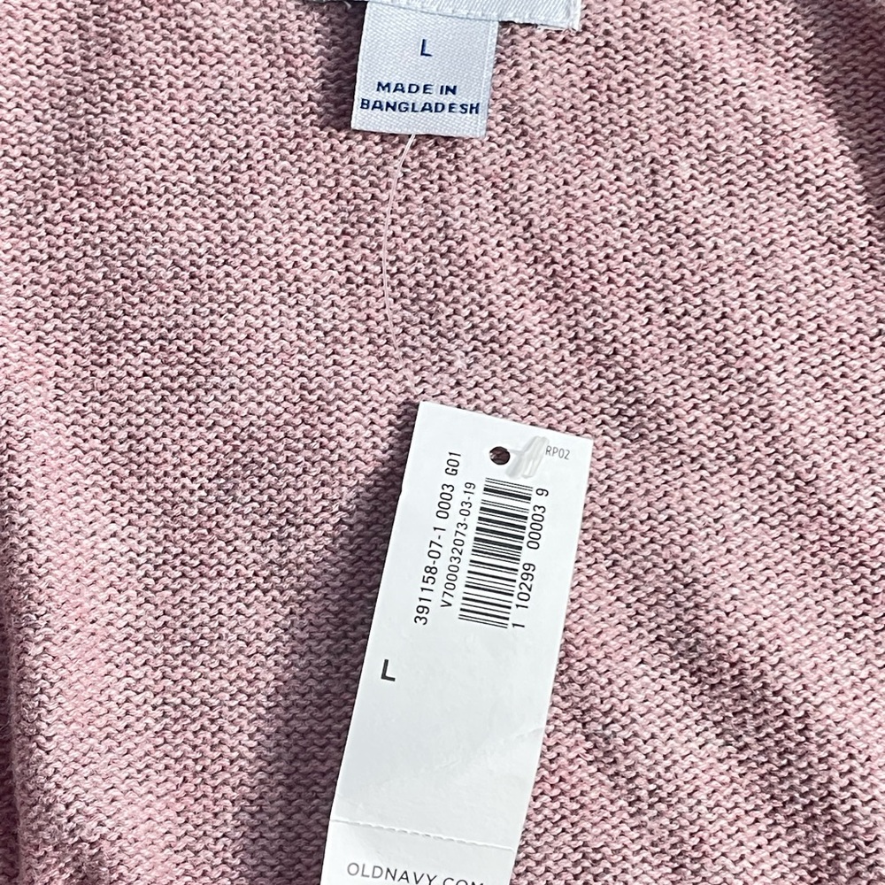 Old Navy Pink Cardigan Sweater Lightweight Knit - Picture 3 of 7